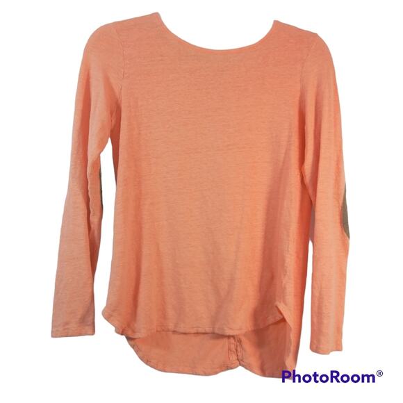 Massimo Dutti Orange Top Elbow Patches Size S - Picture 1 of 7